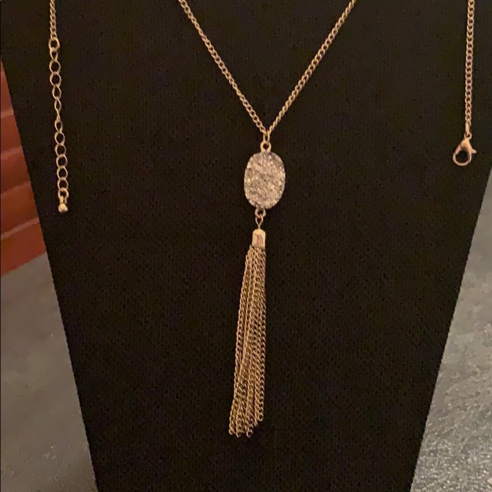 NWOT Gold and silver tone necklace.